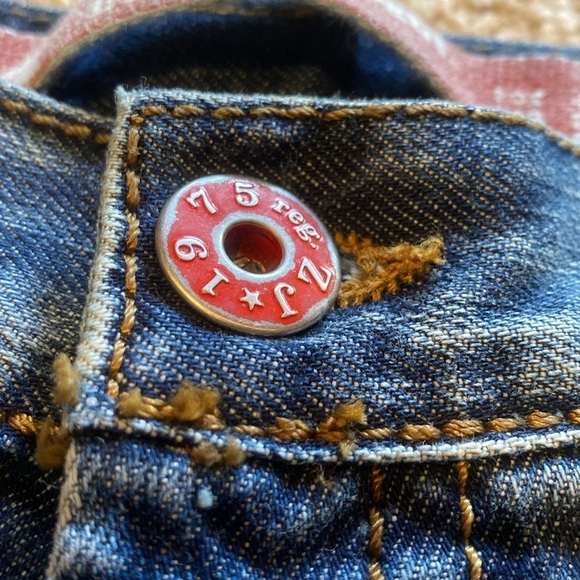 Zara 1975 Loose Fit Straight Low Rise Button Fly Mens Jeans Size W36 L34 TALL - Picture 3 of 16